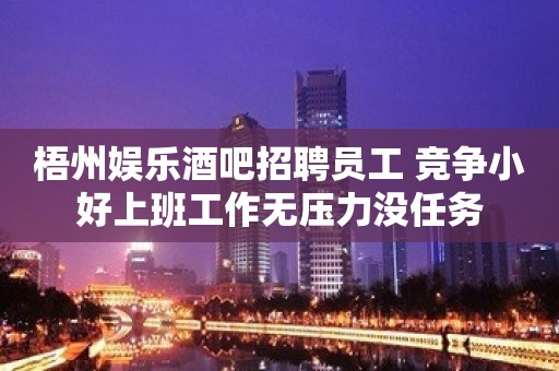 梧州娱乐酒吧招聘员工 竞争小好上班工作无压力没任务