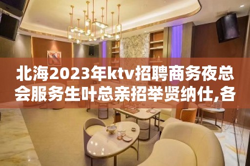 北海2023年ktv招聘商务夜总会服务生叶总亲招举贤纳仕,各尽所能