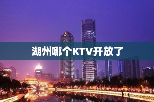 湖州哪个KTV开放了