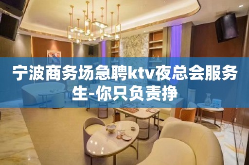 宁波商务场急聘ktv夜总会服务生-你只负责挣