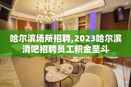 哈尔滨场所招聘,2023哈尔滨清吧招聘员工积金至斗