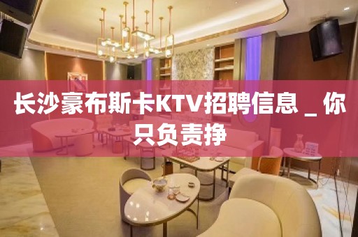 长沙豪布斯卡KTV招聘信息＿你只负责挣