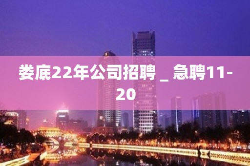 娄底22年公司招聘＿急聘11-20