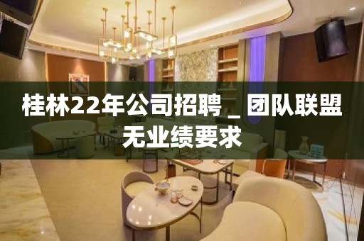 桂林22年公司招聘＿团队联盟无业绩要求