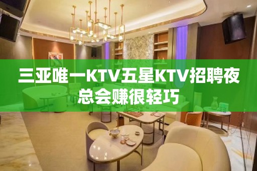 三亚唯一KTV五星KTV招聘夜总会赚很轻巧