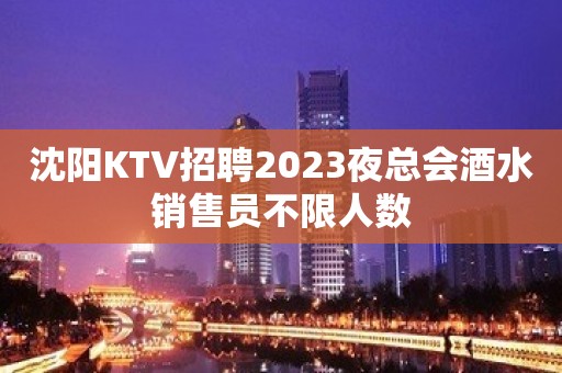 沈阳KTV招聘2023夜总会酒水销售员不限人数