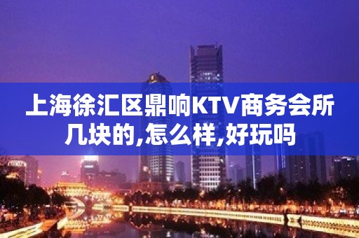 上海徐汇区鼎响KTV商务会所几块的,怎么样,好玩吗