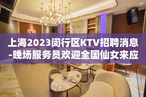 上海2023闵行区KTV招聘消息-晚场服务员欢迎全国仙女来应聘！