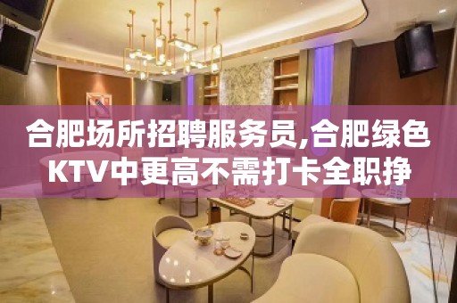 合肥场所招聘服务员,合肥绿色KTV中更高不需打卡全职挣