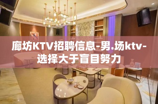 廊坊KTV招聘信息-男.场ktv-选择大于盲目努力