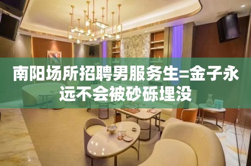 南阳场所招聘男服务生=金子永远不会被砂砾埋没