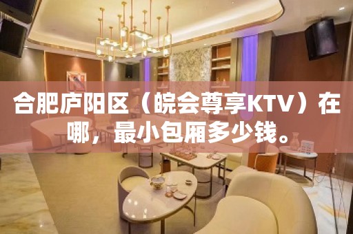 合肥庐阳区（皖会尊享KTV）在哪，最小包厢多少钱。