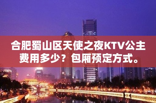 合肥蜀山区天使之夜KTV公主费用多少？包厢预定方式。