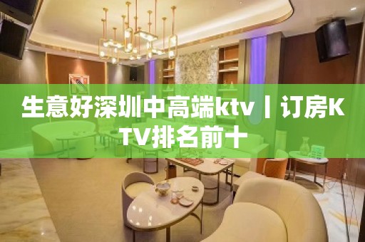 生意好深圳中高端ktv丨订房KTV排名前十